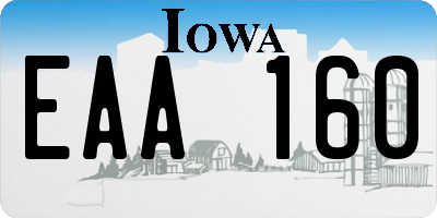 IA license plate EAA160