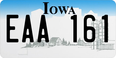 IA license plate EAA161