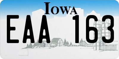 IA license plate EAA163