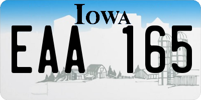 IA license plate EAA165