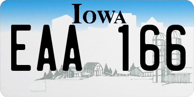 IA license plate EAA166