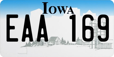 IA license plate EAA169