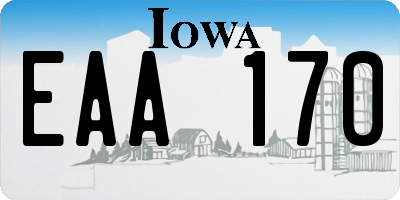 IA license plate EAA170