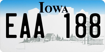 IA license plate EAA188