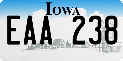 IA license plate EAA238