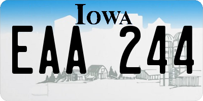 IA license plate EAA244