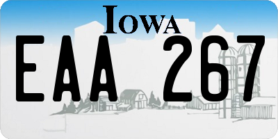 IA license plate EAA267