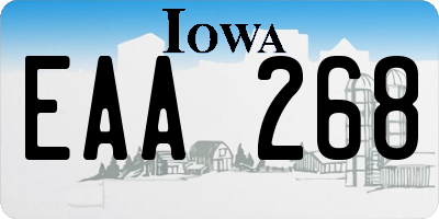 IA license plate EAA268