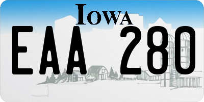 IA license plate EAA280