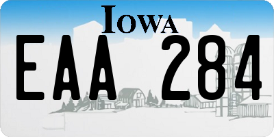 IA license plate EAA284