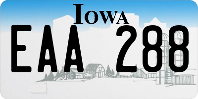 IA license plate EAA288