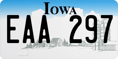 IA license plate EAA297