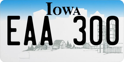 IA license plate EAA300