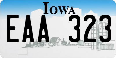 IA license plate EAA323