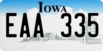 IA license plate EAA335