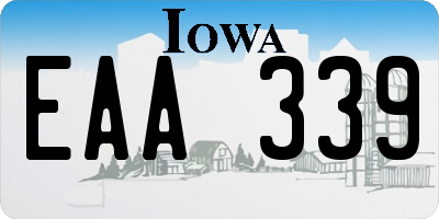 IA license plate EAA339