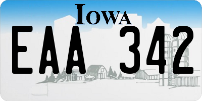 IA license plate EAA342