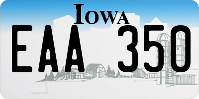 IA license plate EAA350