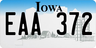 IA license plate EAA372