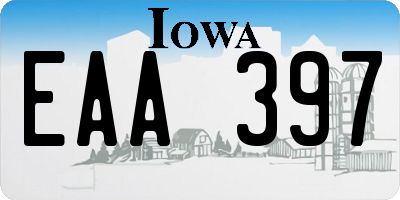 IA license plate EAA397