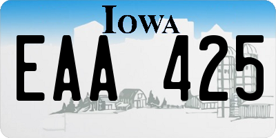 IA license plate EAA425