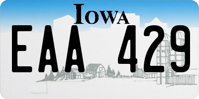 IA license plate EAA429