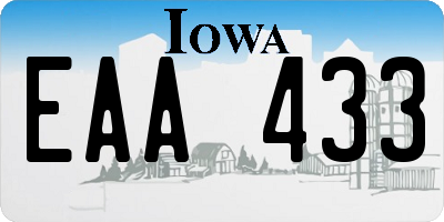 IA license plate EAA433