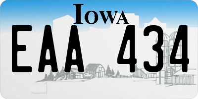 IA license plate EAA434