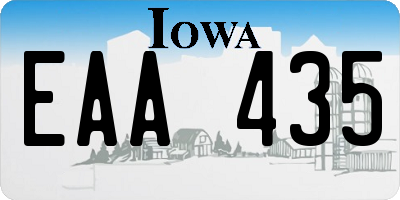 IA license plate EAA435