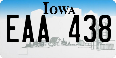 IA license plate EAA438