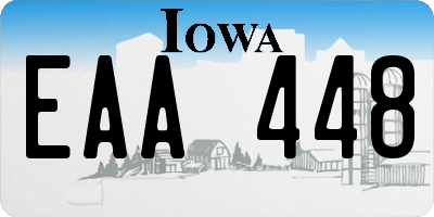 IA license plate EAA448
