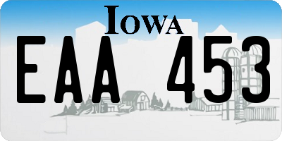 IA license plate EAA453