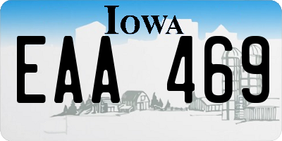 IA license plate EAA469