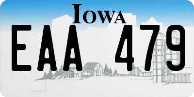 IA license plate EAA479