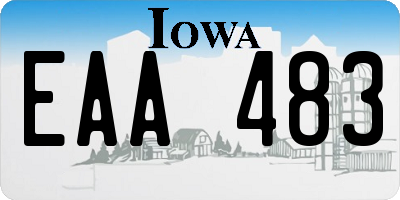 IA license plate EAA483