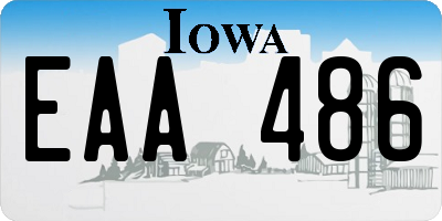 IA license plate EAA486
