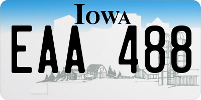 IA license plate EAA488