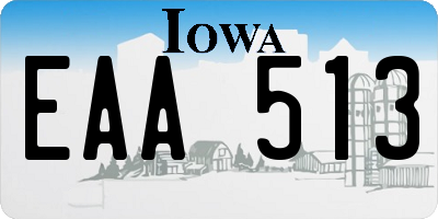 IA license plate EAA513