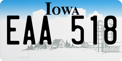 IA license plate EAA518