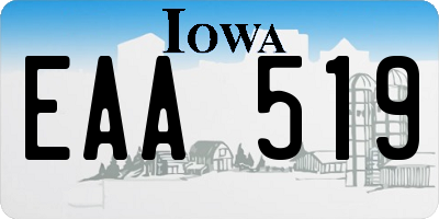 IA license plate EAA519