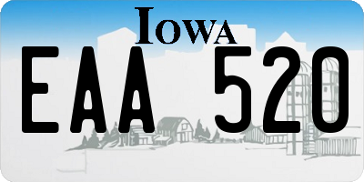 IA license plate EAA520