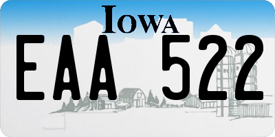 IA license plate EAA522