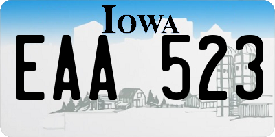 IA license plate EAA523