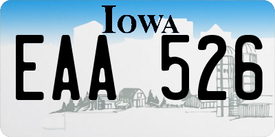 IA license plate EAA526