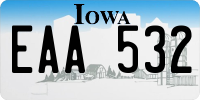 IA license plate EAA532