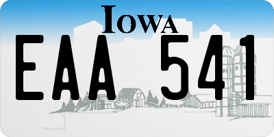 IA license plate EAA541