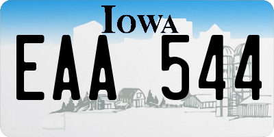 IA license plate EAA544