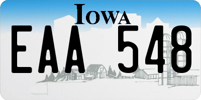 IA license plate EAA548