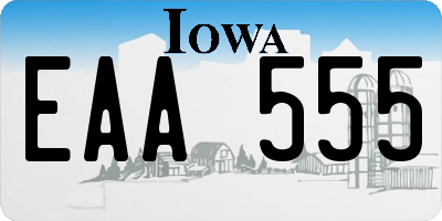 IA license plate EAA555