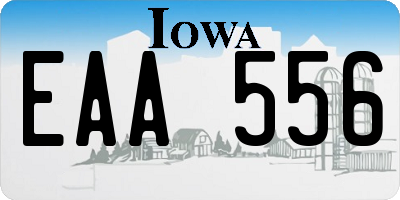 IA license plate EAA556